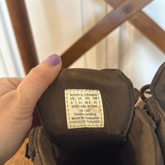 The North Face brown leather hiking boots size 6 - Picture 6 of 10